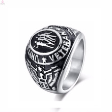 2017 custom stainless steel signet engraved men eagle rings